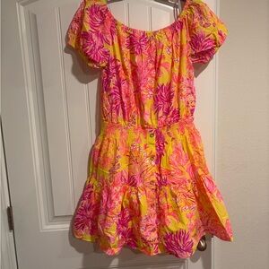 Lilly Pulitzer Pink and Orange Floral Dress (Romper)